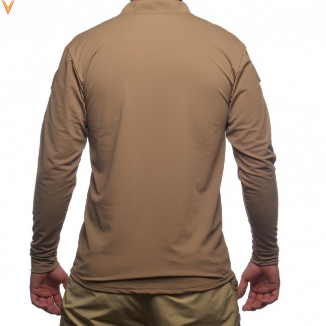 Velocity Systems BOSS Rugby Long Sleeve-Coyote Brown | REALMENT