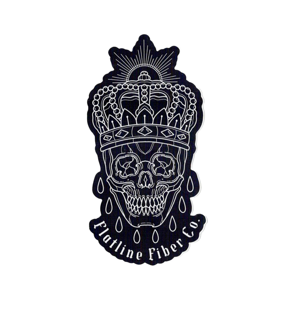 FLATLINE FIBER Co. Death to Tyrants Skull Sticker | REALMENT